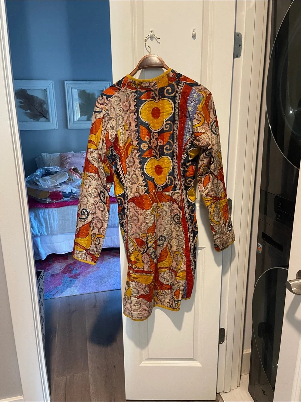 Quilted Patchwork reversible Kantha jacket.
